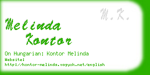 melinda kontor business card